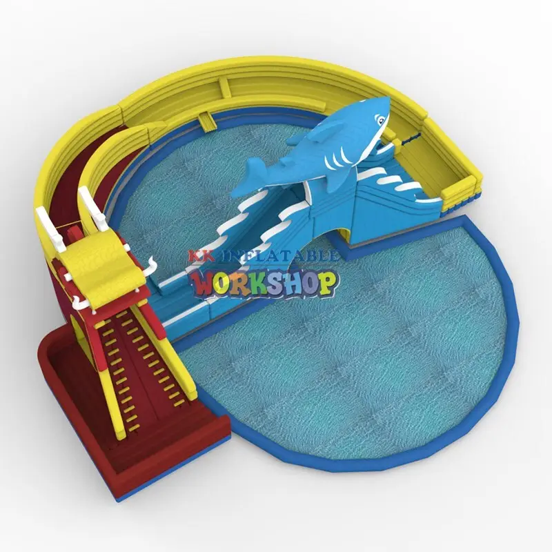 KK INFLATABLE dinosaur inflatable water parks good quality for children 6