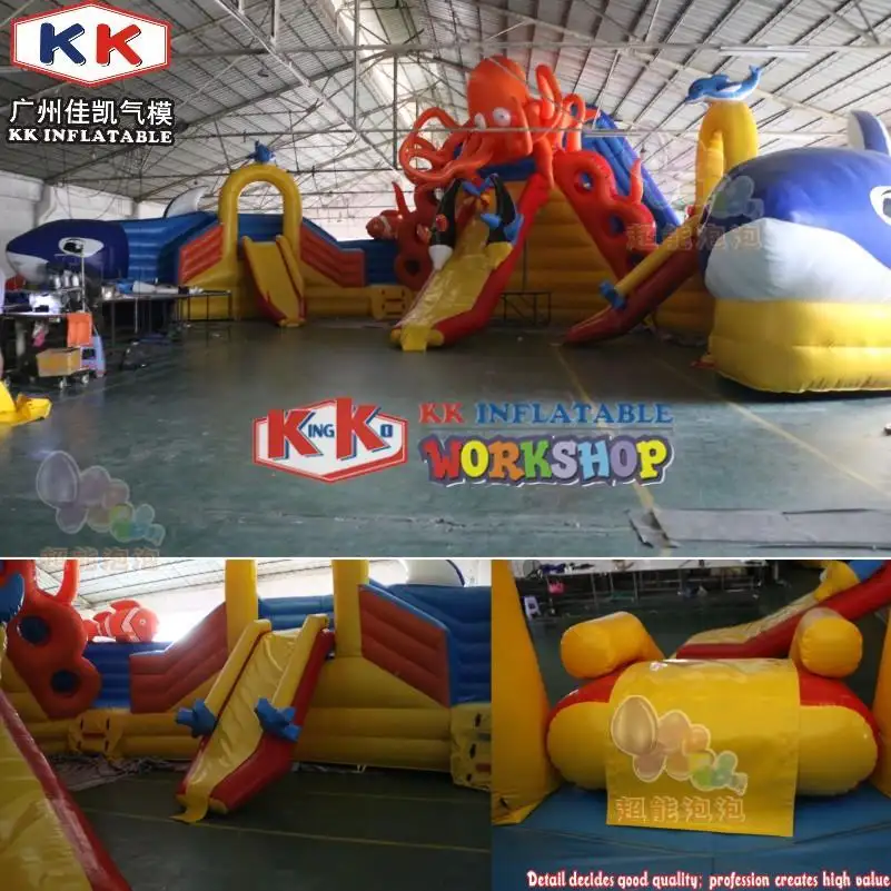 KK INFLATABLE blue inflatable theme playground manufacturer for amusement park 8