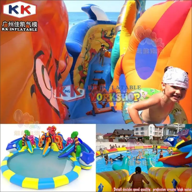 KK INFLATABLE blue inflatable theme playground manufacturer for amusement park 5