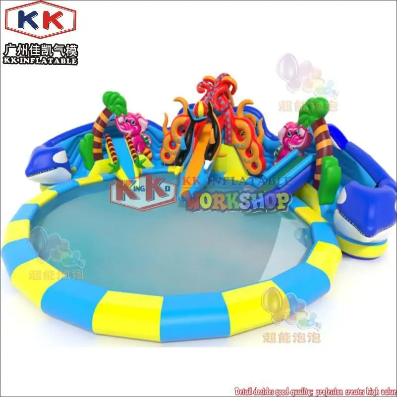 KK INFLATABLE blue inflatable theme playground manufacturer for amusement park 4