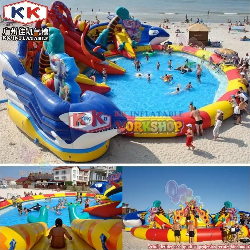 KK INFLATABLE blue inflatable theme playground manufacturer for amusement park 7