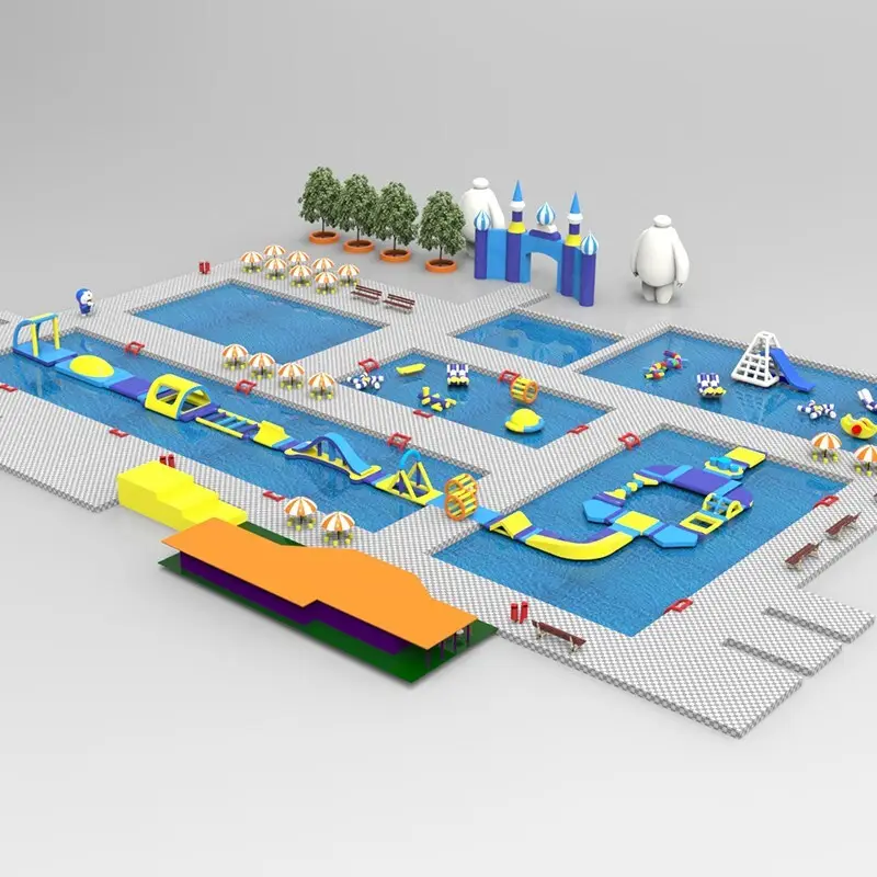 KK INFLATABLE cartoon inflatable theme playground manufacturer for beach 4