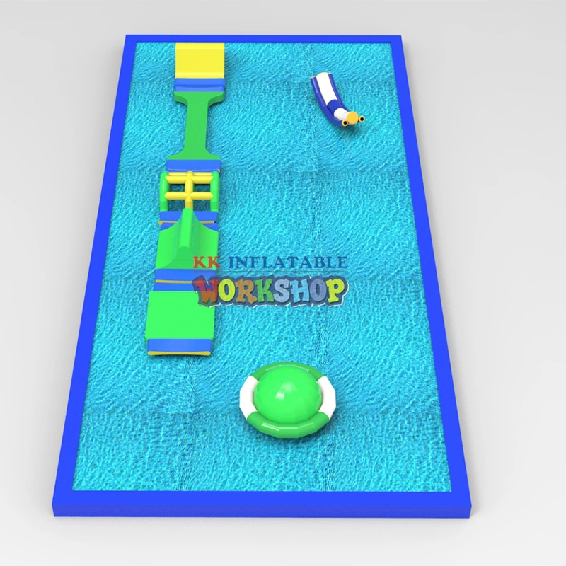 Custom Colorful Mini inflatable floating water obstacle course water park aqua park 1