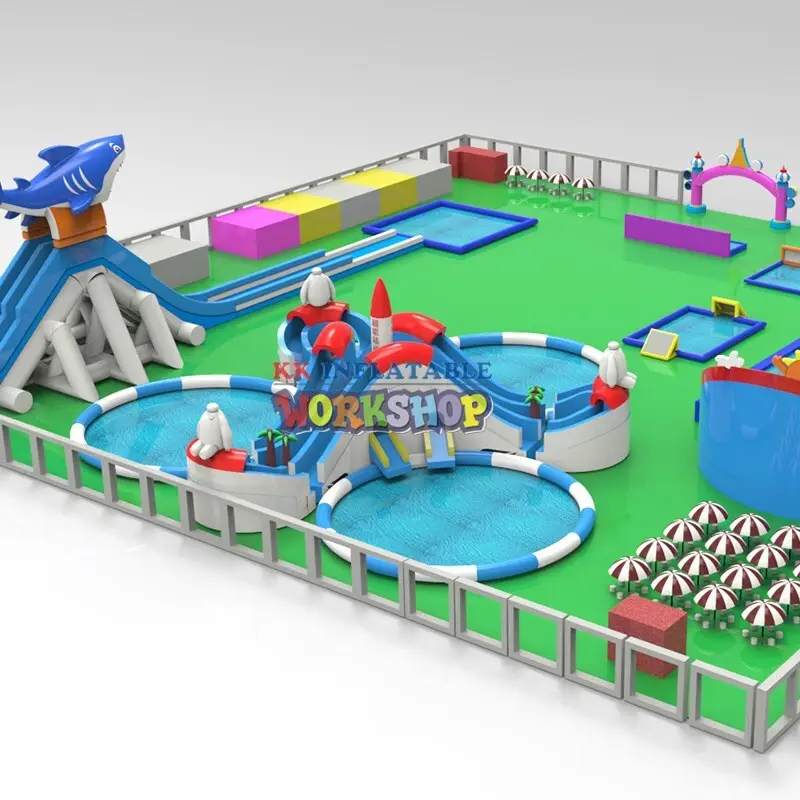 KK INFLATABLE multichannel inflatable theme playground animal modelling for paradise 4