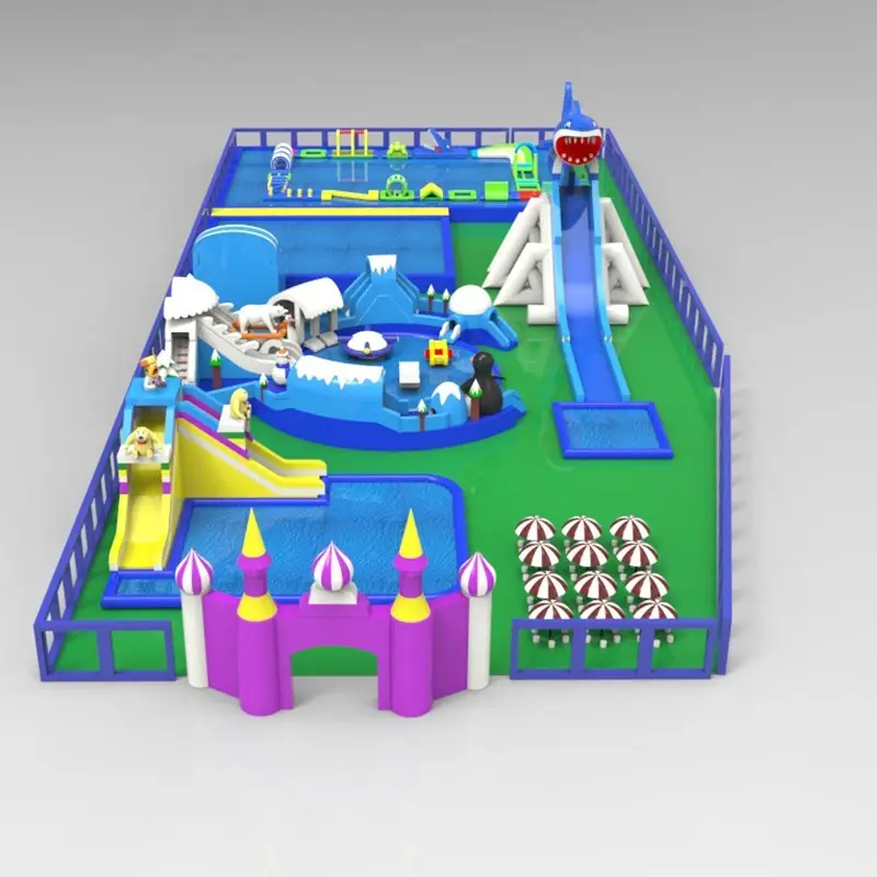 custom inflatable theme park pvc animal modelling for beach 3