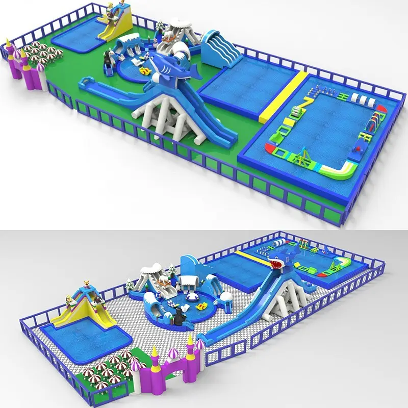 custom inflatable theme park pvc animal modelling for beach 4