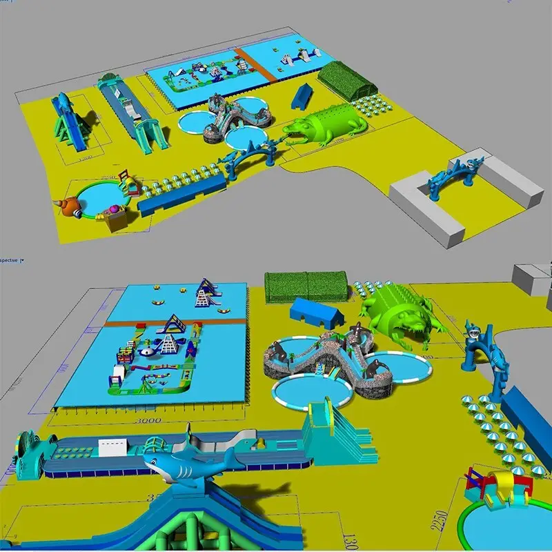 KK INFLATABLE creative design inflatable theme playground factory price for seaside 4