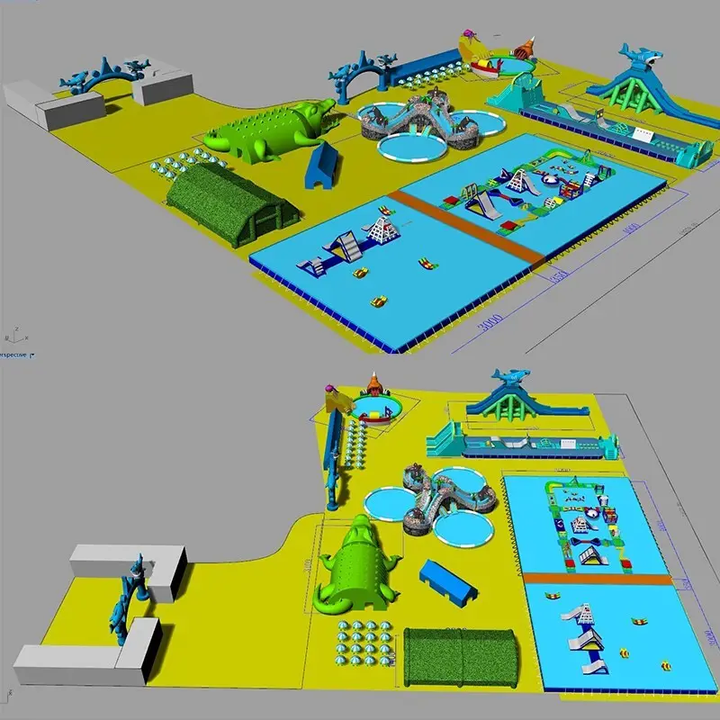 KK INFLATABLE creative design inflatable theme playground factory price for seaside 7