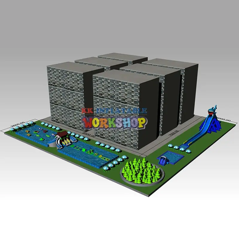 large inflatable water parks manufacturer for children 6