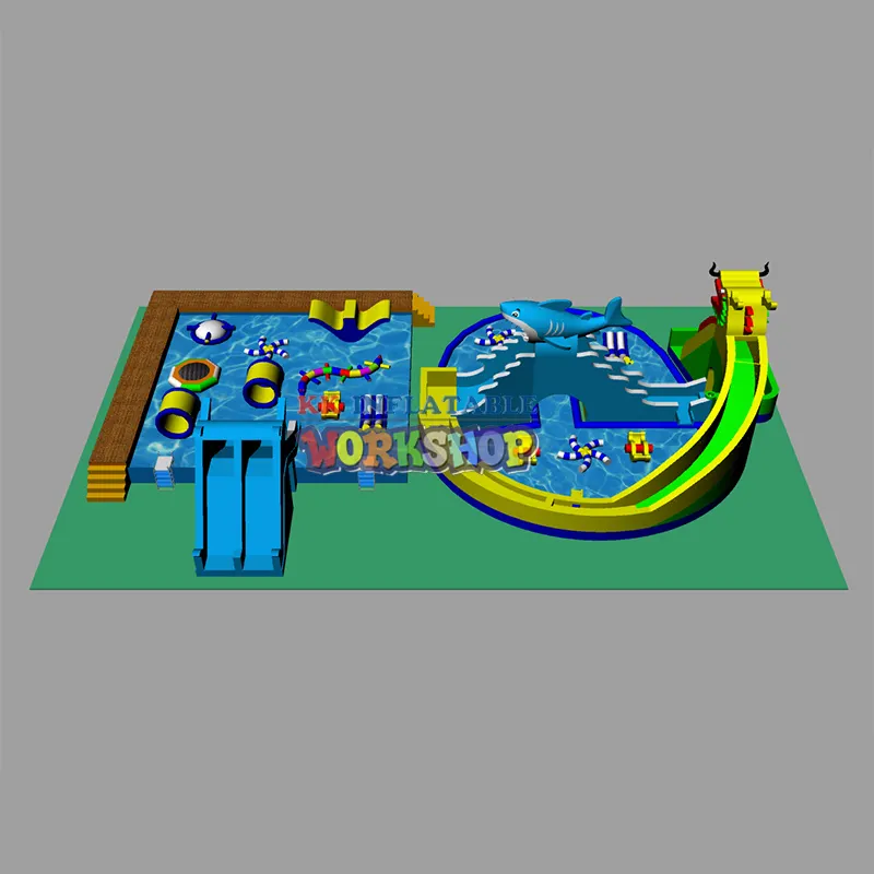 KK INFLATABLE creative design inflatable theme park animal modelling for beach 7