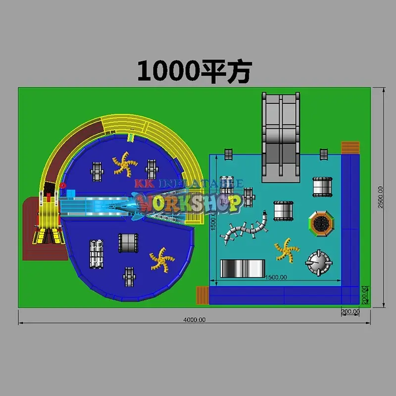KK INFLATABLE creative design inflatable theme park animal modelling for beach 3