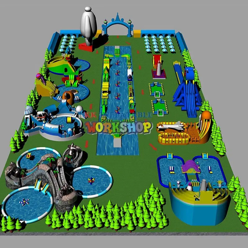 creative design inflatable water parks animal modelling for children 3