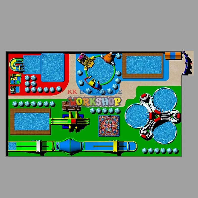 KK INFLATABLE large inflatable theme park factory price for amusement park 5