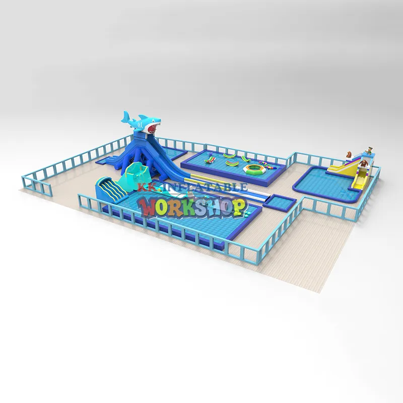 Inflatable Shark Land Water Paradise 4