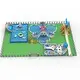 large inflatable theme park slide pool combination supplier for seaside 7