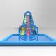 Elongated inflatable water slide 4