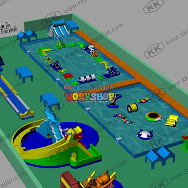 KK INFLATABLE hot selling inflatable water parks animal modelling for beach 4