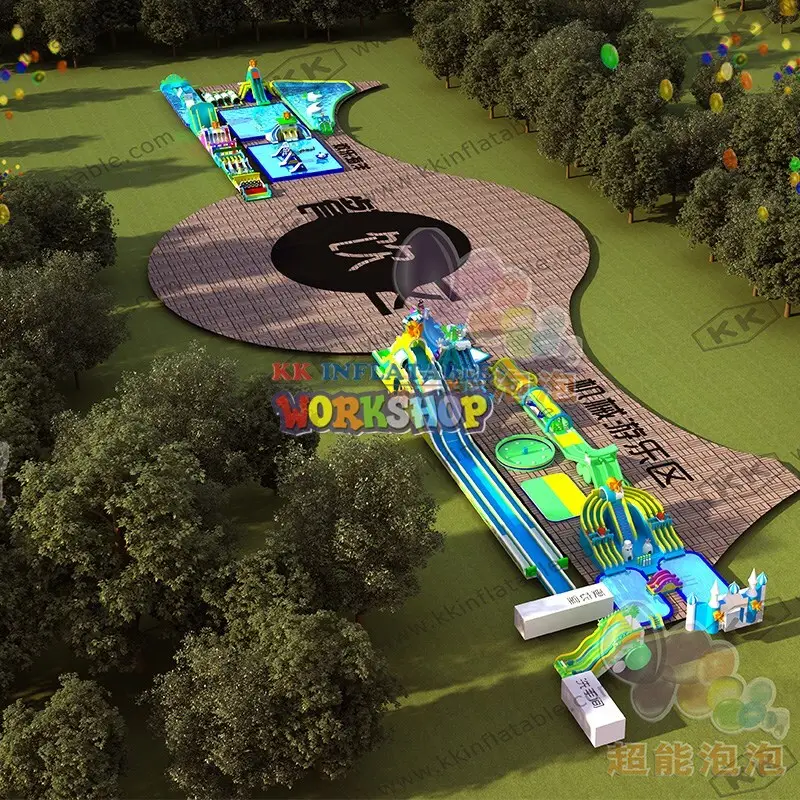 large kids inflatable water park supplier for seaside 4