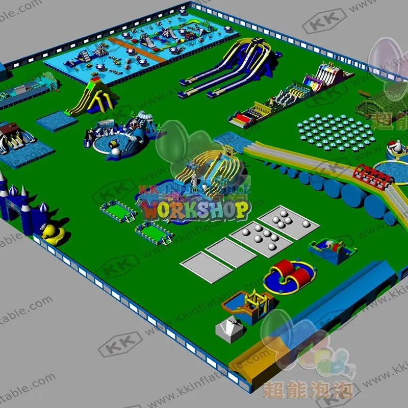 large kids inflatable water park supplier for seaside 2