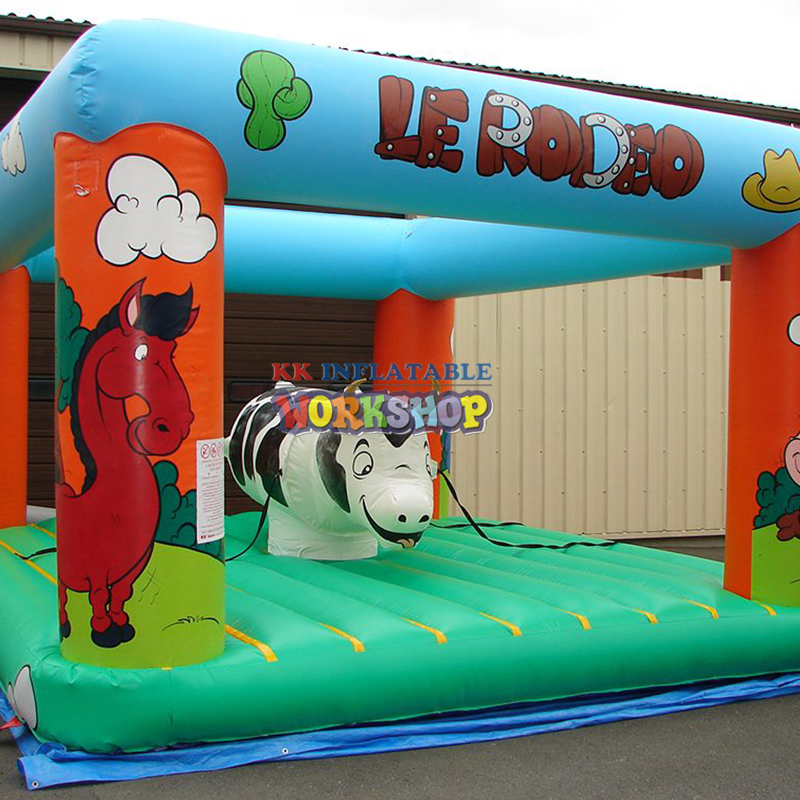 Amusement Attraction Park Equipment Mechanical Crazy Rodeo Bull With Counter, Inflatable Interactive Game 6