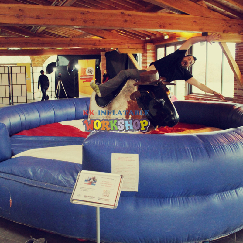Popular Inflatable Mechanical Bull Ride Simulator Crazy Bullfighting Sports 5