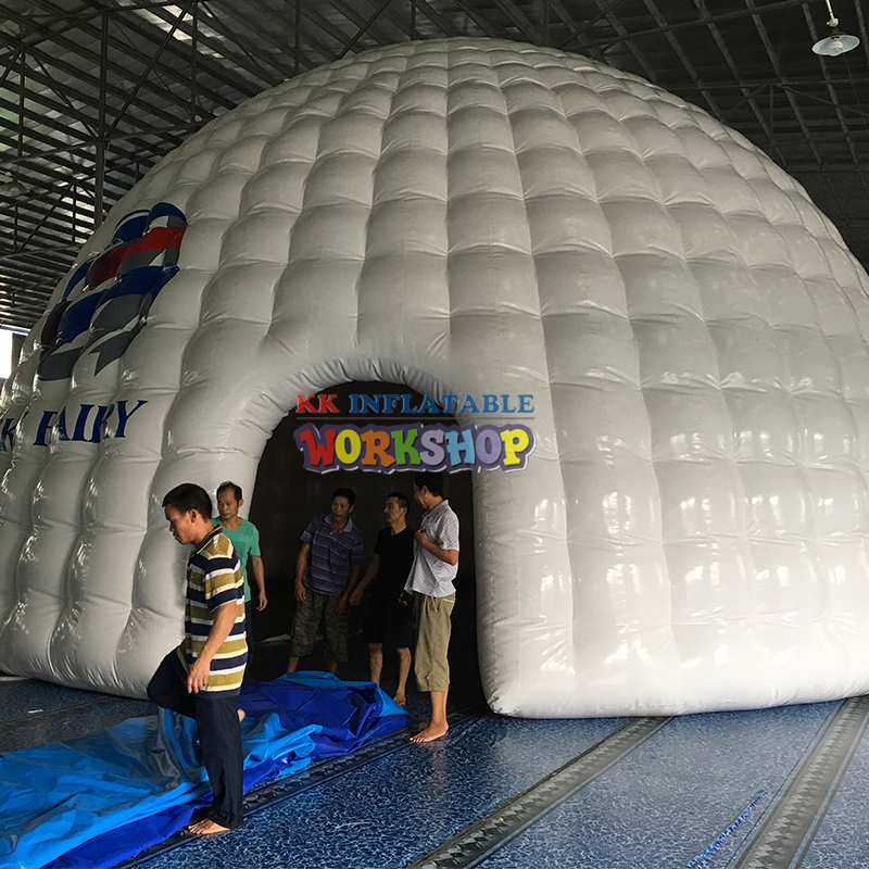 Portable White Inflatable Dome Tent with Color - Changing LED Lights for Trade Show Exhibition 3