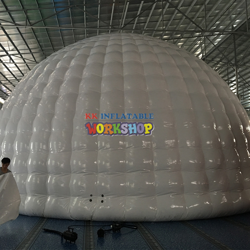 Portable White Inflatable Dome Tent with Color - Changing LED Lights for Trade Show Exhibition 4