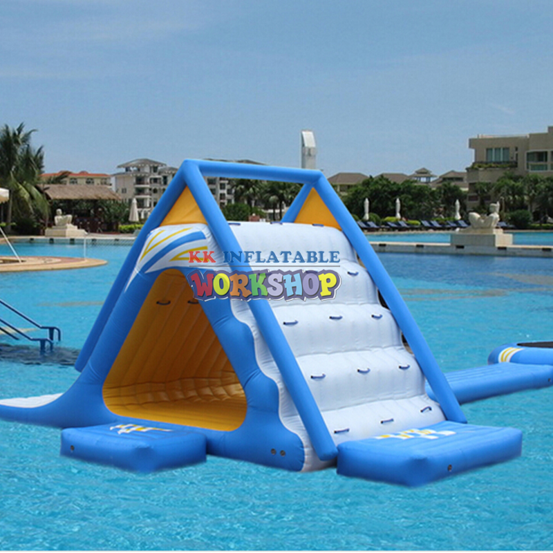 Custom Triangle Inflatable Water Slide & Trampoline Combo for Frame Pool - Mobile Park Gear 7