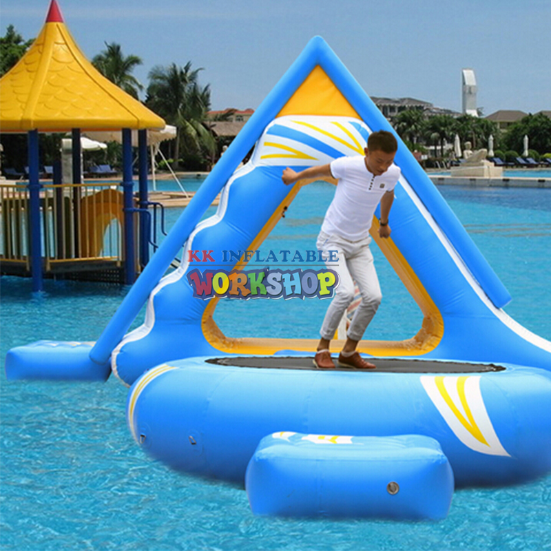 Custom Triangle Inflatable Water Slide & Trampoline Combo for Frame Pool - Mobile Park Gear 6