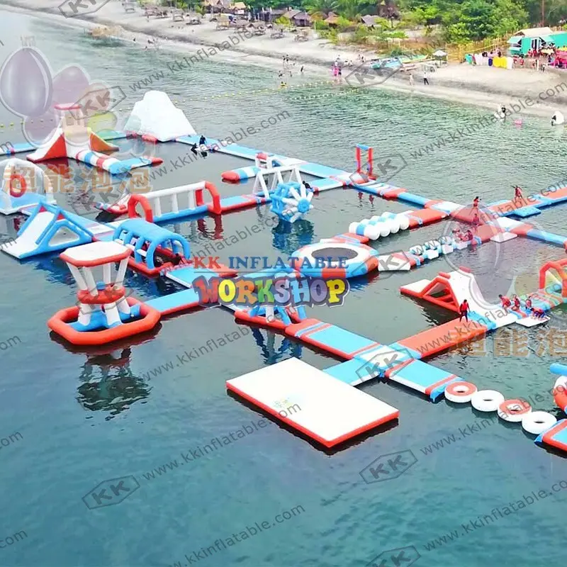 KK INFLATABLE hot selling kids inflatable water park dinosaur for beach 2