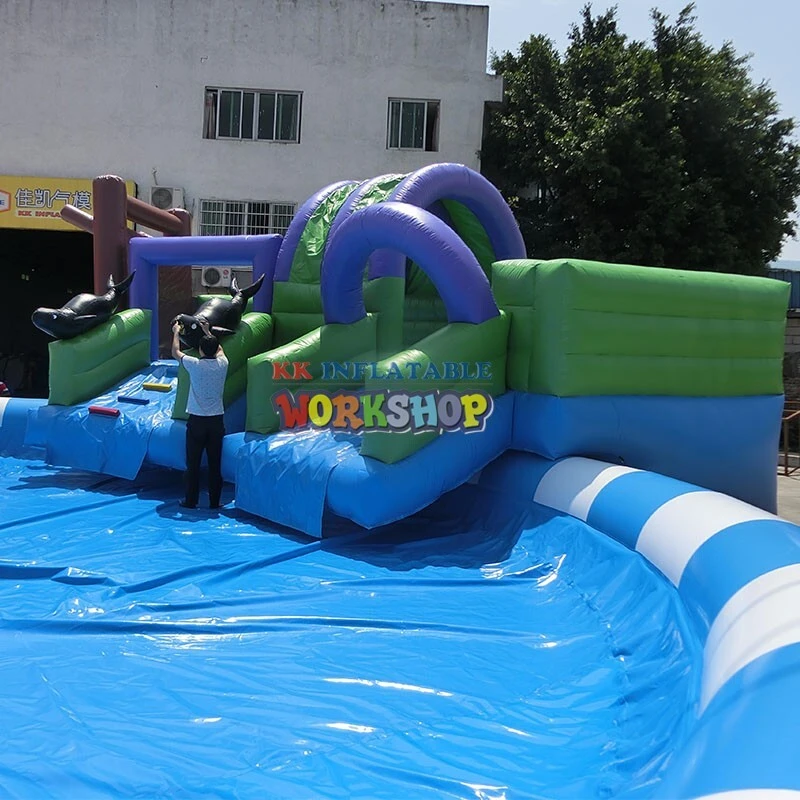 large inflatable theme playground cartoon good quality for seaside 4