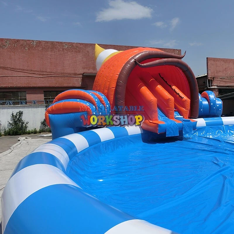 large inflatable theme playground cartoon good quality for seaside 2