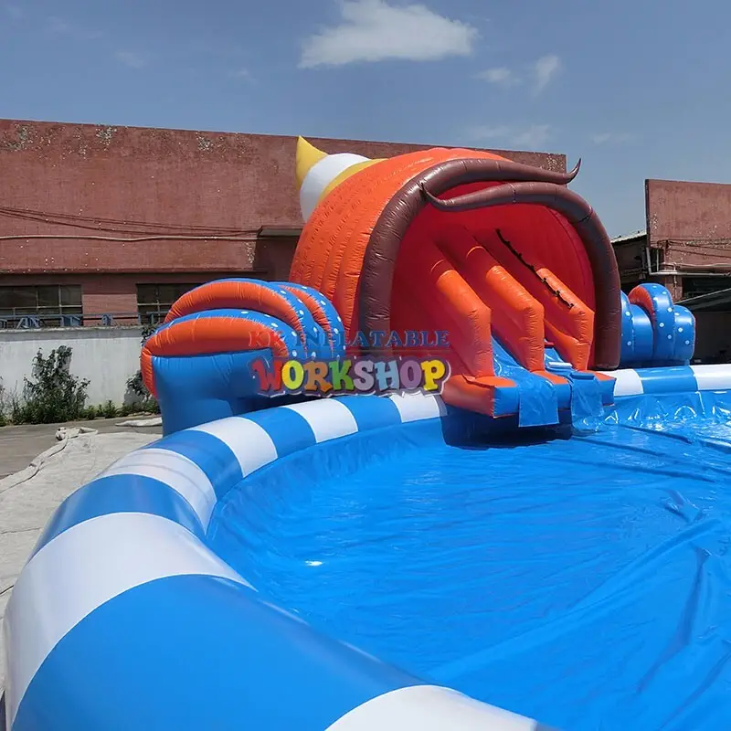 KK INFLATABLE animal model inflatable floating water park wholesale for swimming pool 2