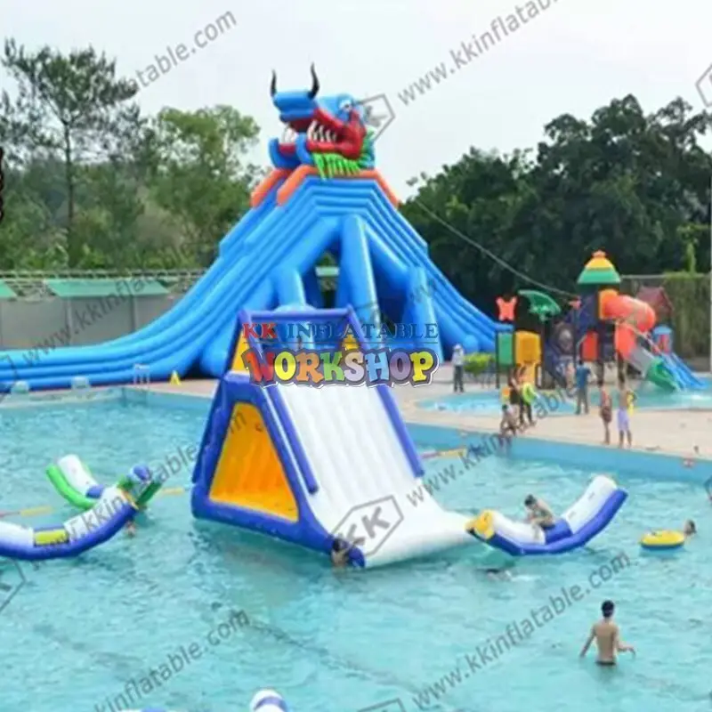 KK INFLATABLE cartoon inflatable water slide supplier for swimming pool 3