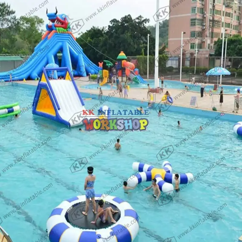 KK INFLATABLE cartoon inflatable water slide supplier for swimming pool 2