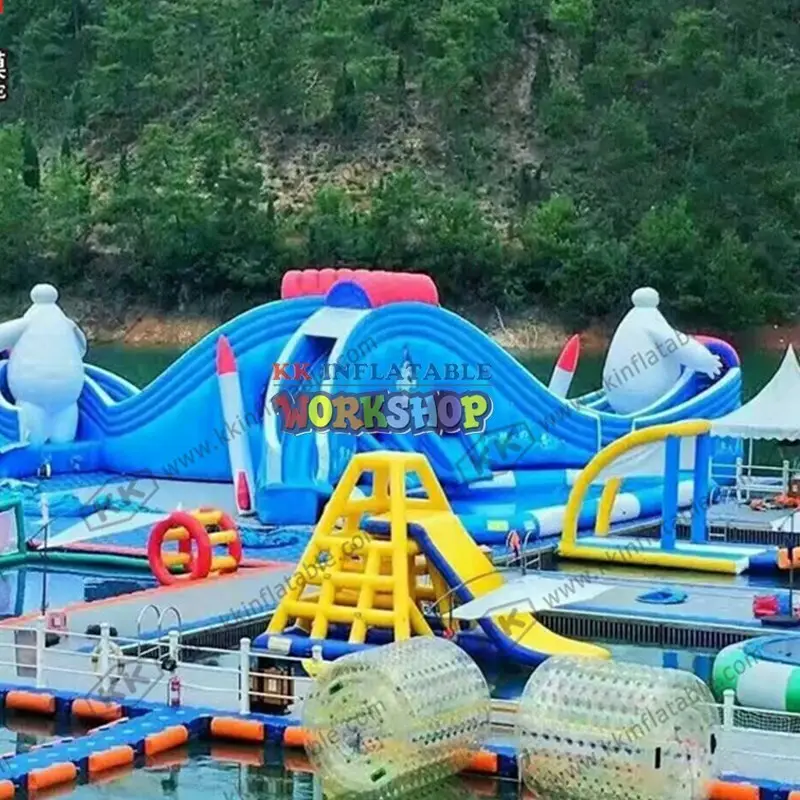 KK INFLATABLE cartoon inflatable water slide supplier for swimming pool 4