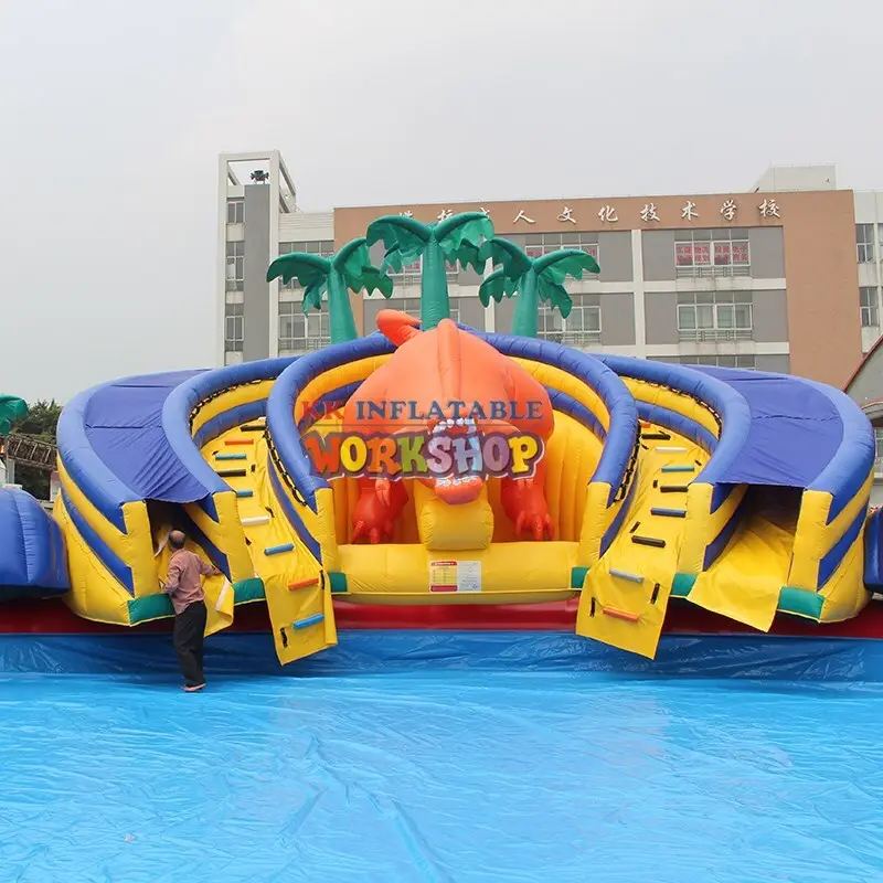 KK INFLATABLE large inflatable water playground slide pool combination for children 2