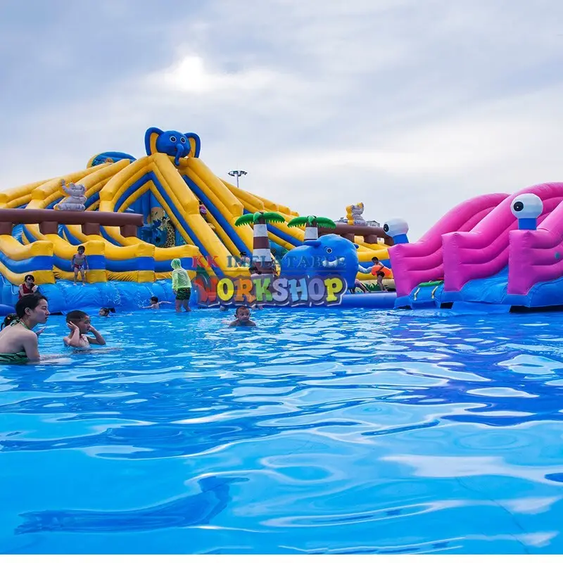 inflatable water playground dinosaur for seaside KK INFLATABLE 2