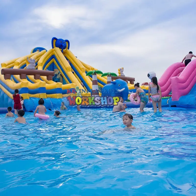 inflatable water playground dinosaur for seaside KK INFLATABLE 4