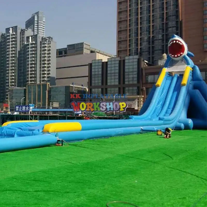 inflatable water playground rainbow for beach KK INFLATABLE 3