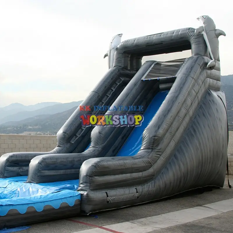 fire truck shape commercial inflatable water slides various styles for exhibition KK INFLATABLE 4