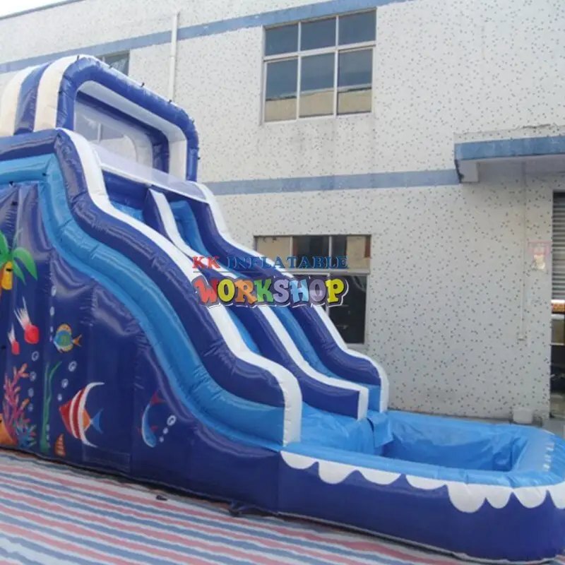 slide pool combination kids inflatable water park dinosaur for amusement park KK INFLATABLE 3