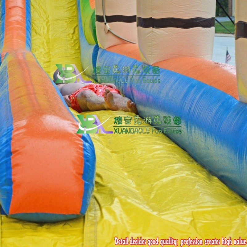 Dive into Profits: Commercial - Grade Inflatable Pool Slide with Palm Trees 5
