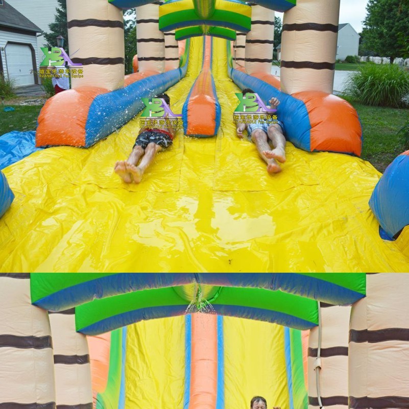 Dive into Profits: Commercial - Grade Inflatable Pool Slide with Palm Trees 6