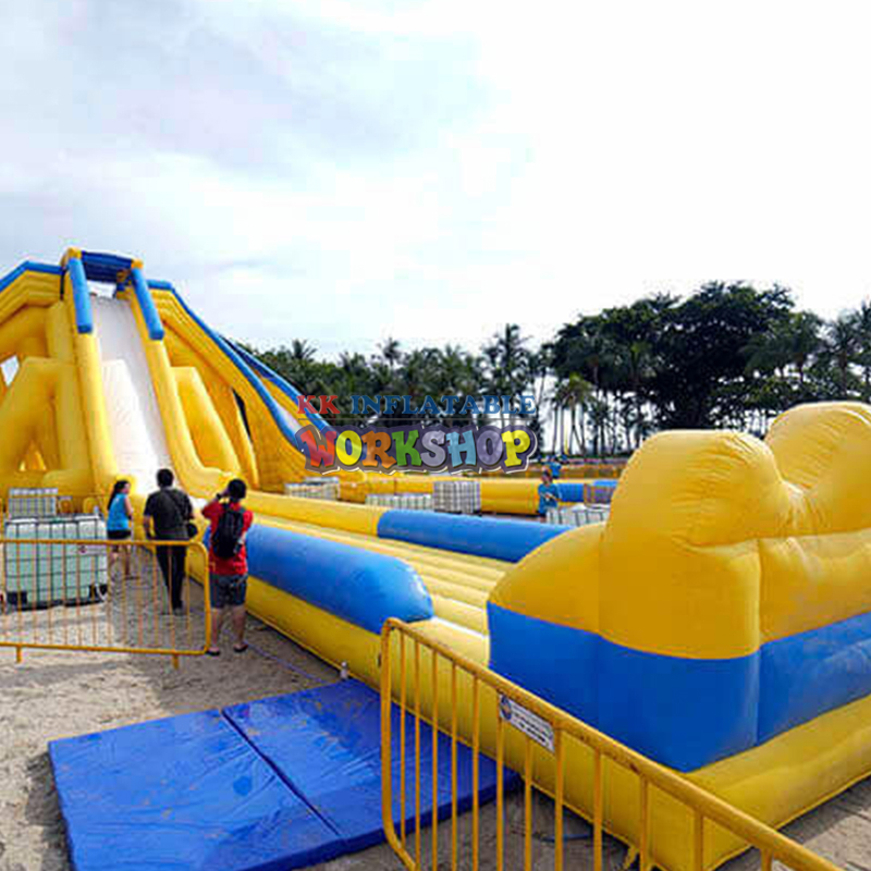 Adult - Oriented 12M Tall Inflatable Water Slide with Extended Slideway 3