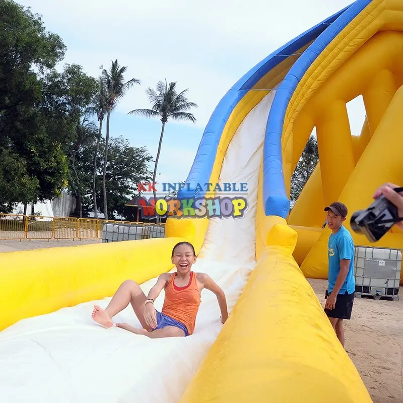 inflatable water playground multichannel for children KK INFLATABLE 3