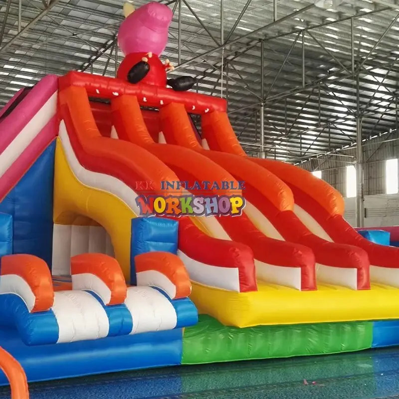 KK INFLATABLE PVC blow up water slide bulk production for swimming pool 2