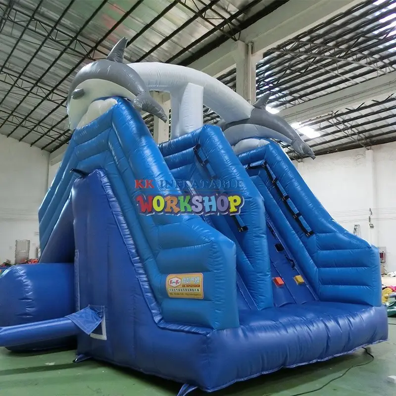 blow up water slide giant for swimming pool KK INFLATABLE 2