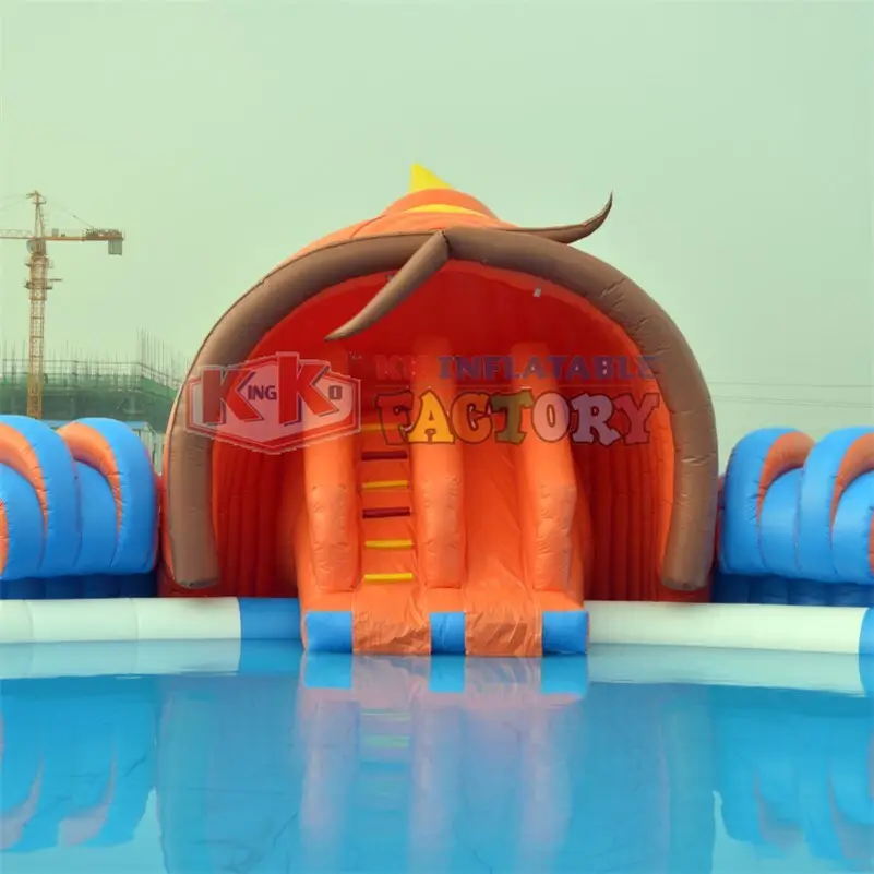 KK INFLATABLE multichannel slide water inflatables manufacturer for beach seaside1 3