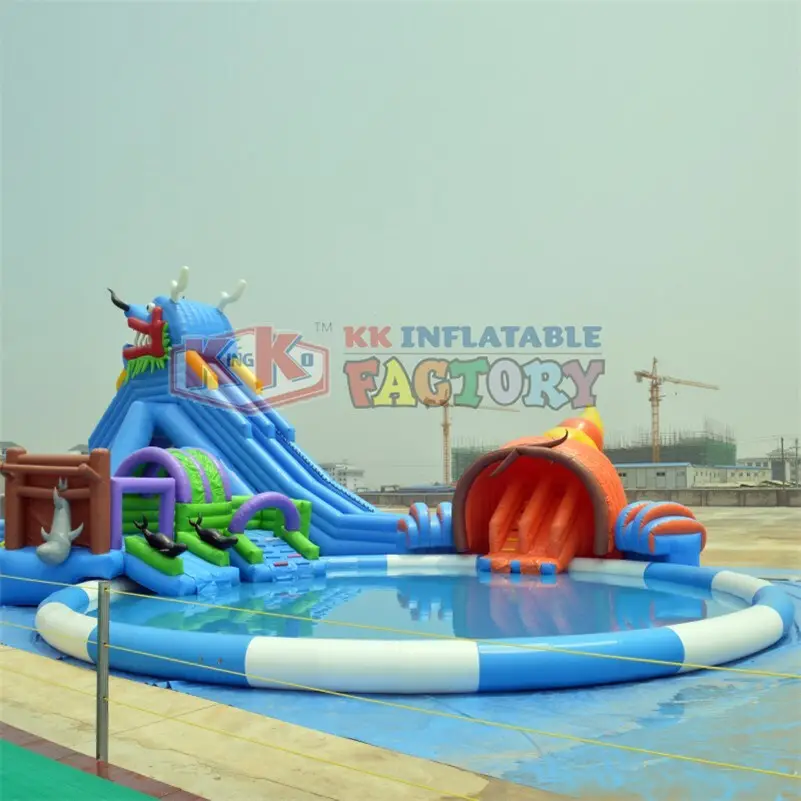 inflatable water parks dinosaur for children KK INFLATABLE 2